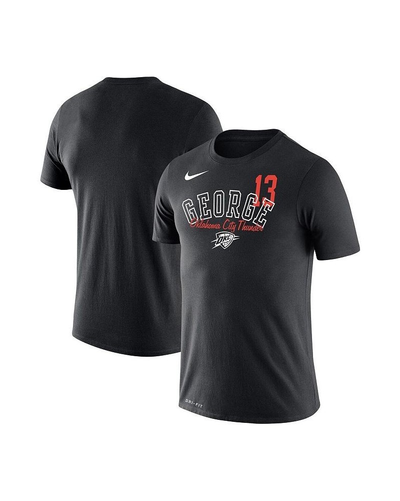 Men's Paul George Black Oklahoma City Thunder Player Performance T-shirt $21.59 T-Shirts