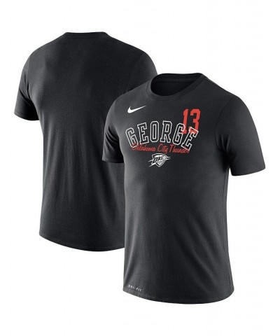 Men's Paul George Black Oklahoma City Thunder Player Performance T-shirt $21.59 T-Shirts