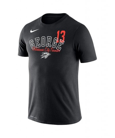 Men's Paul George Black Oklahoma City Thunder Player Performance T-shirt $21.59 T-Shirts