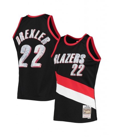 Men's Clyde Drexler Black Portland Trail Blazers 1991-92 Hardwood Classics 75th Anniversary Diamond Swingman Jersey $60.80 Je...