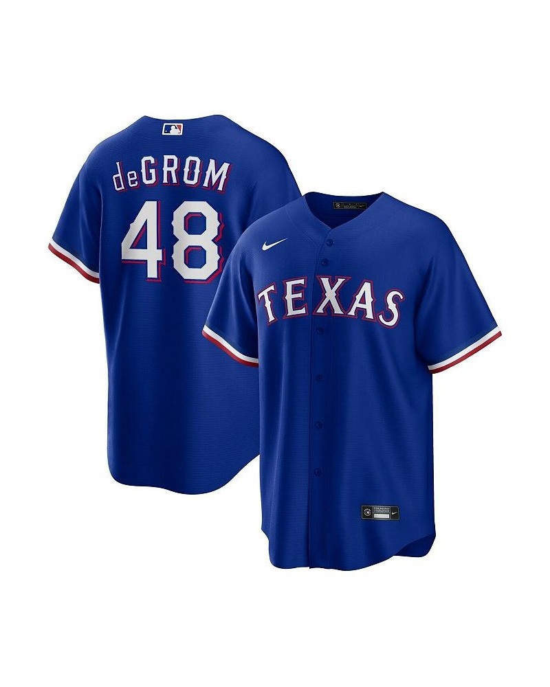 Men's Jacob deGrom Royal Texas Rangers Away Replica Player Jersey $69.60 Jersey