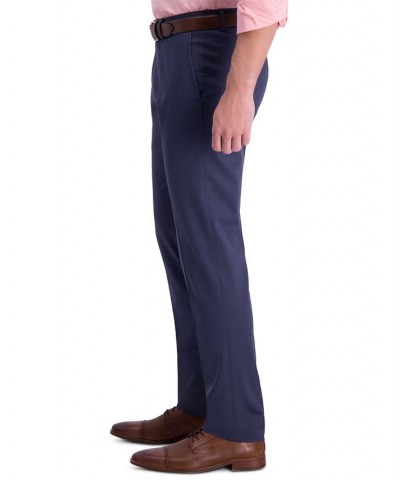 Men’s Iron Free Premium Khaki Slim-Fit Flat-Front Pant Blue $30.79 Pants