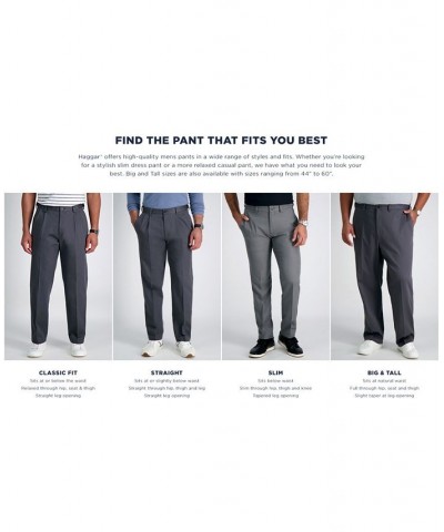 Men’s Iron Free Premium Khaki Slim-Fit Flat-Front Pant Blue $30.79 Pants