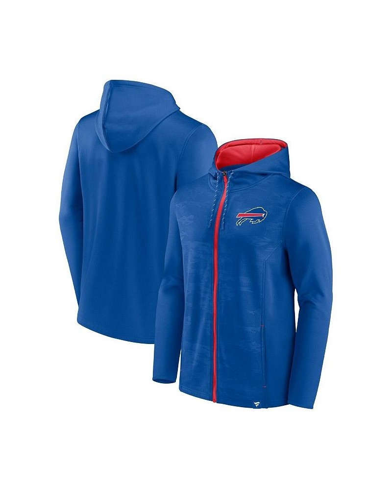 Men's Branded Royal, Red Buffalo Bills Ball Carrier Full-Zip Hoodie $34.31 Sweatshirt