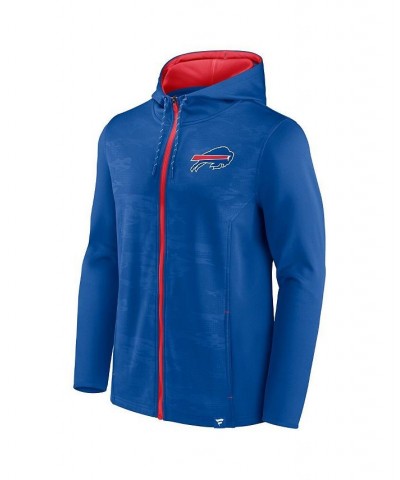 Men's Branded Royal, Red Buffalo Bills Ball Carrier Full-Zip Hoodie $34.31 Sweatshirt