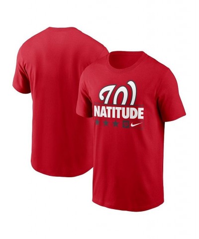 Men's Red Washington Nationals Natitude Local Team T-shirt $23.84 T-Shirts