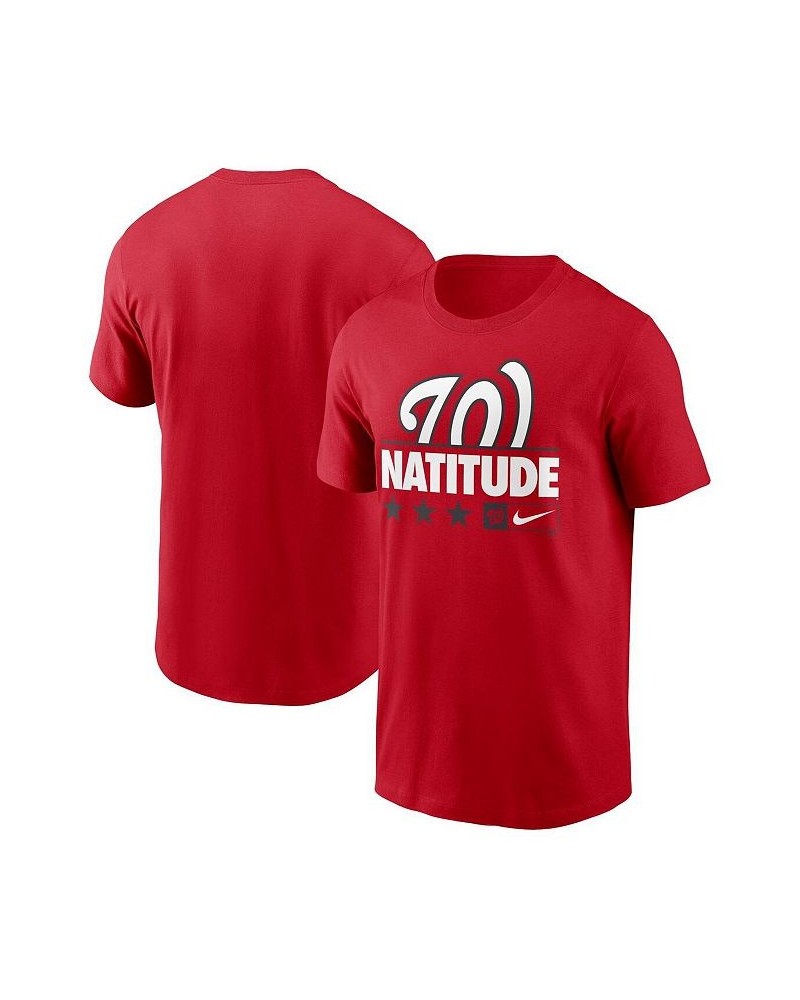 Men's Red Washington Nationals Natitude Local Team T-shirt $23.84 T-Shirts