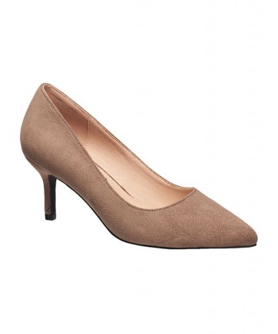 Women's Kate Flex Pumps Taupe Suede $44.10 Shoes