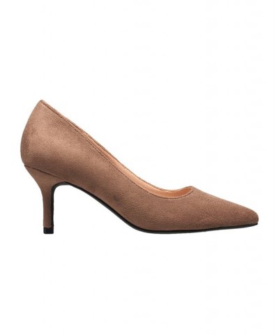 Women's Kate Flex Pumps Taupe Suede $44.10 Shoes