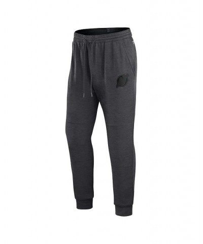 Men's Branded Heather Charcoal New Jersey Devils Authentic Pro Road Jogger Sweatpants $34.31 Pants