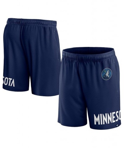 Men's Branded Navy Minnesota Timberwolves Free Throw Mesh Shorts $28.99 Shorts