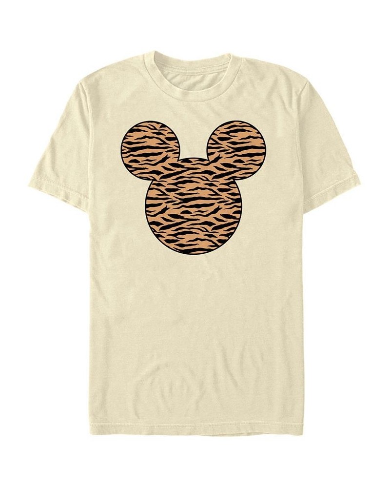 Men's Mickey Tiger Fill Short Sleeve Crew T-shirt Tan/Beige $20.99 T-Shirts