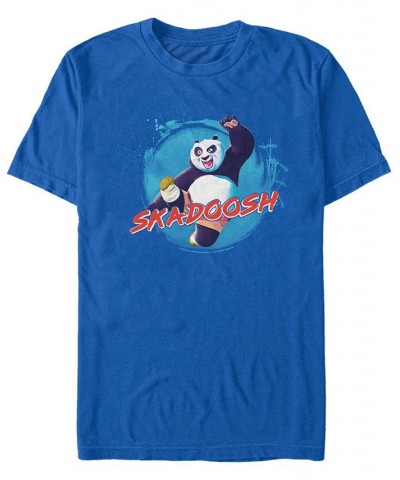 Kung Fu Panda Men's Po Skadoosh Short Sleeve T-Shirt Blue $15.40 T-Shirts