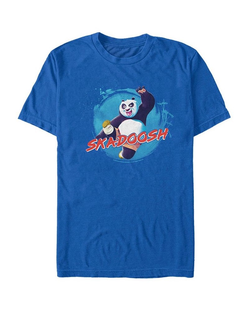 Kung Fu Panda Men's Po Skadoosh Short Sleeve T-Shirt Blue $15.40 T-Shirts