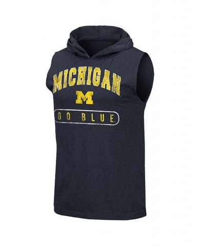 Men's Navy Michigan Wolverines Varsity Hoodie Tank Top $17.60 T-Shirts