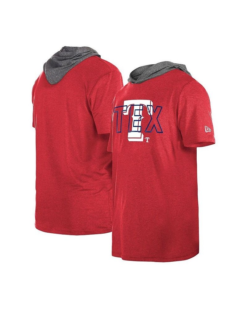 Men's Red Texas Rangers Team Hoodie T-shirt $26.95 T-Shirts