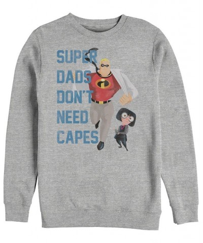 Disney Pixar Men's Incredibles Super Dads No Capes, Crewneck Fleece Gray $29.14 Sweatshirt