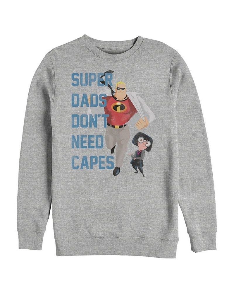 Disney Pixar Men's Incredibles Super Dads No Capes, Crewneck Fleece Gray $29.14 Sweatshirt