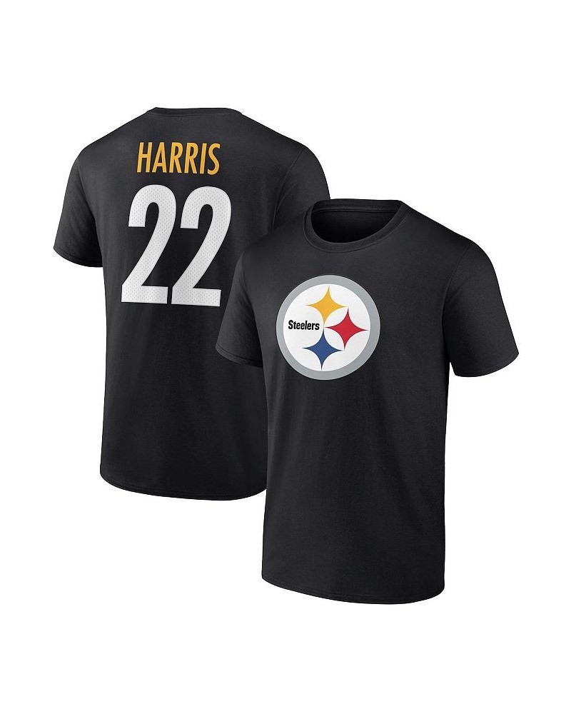 Men's Najee Harris Black Pittsburgh Steelers Player Icon T-shirt $16.56 T-Shirts