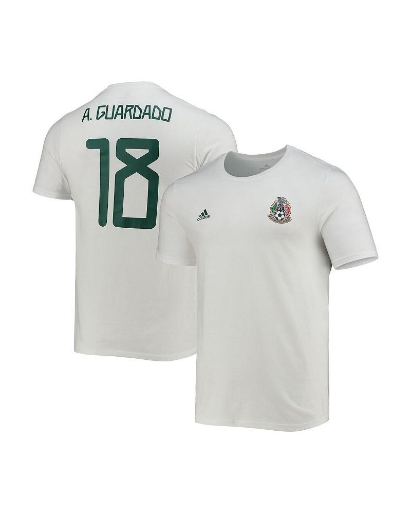 Men's Andres Guardado White Mexico National Team Amplifier Name and Number T-shirt $20.39 T-Shirts