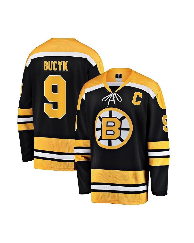 Men's Branded John Bucyk Black Boston Bruins Premier Breakaway Retired Player Jersey $57.60 Jersey