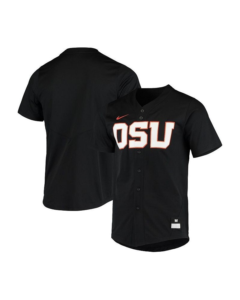 Men's Black Oregon State Beavers Vapor Untouchable Elite Replica Full-Button Baseball Jersey $53.99 Jersey