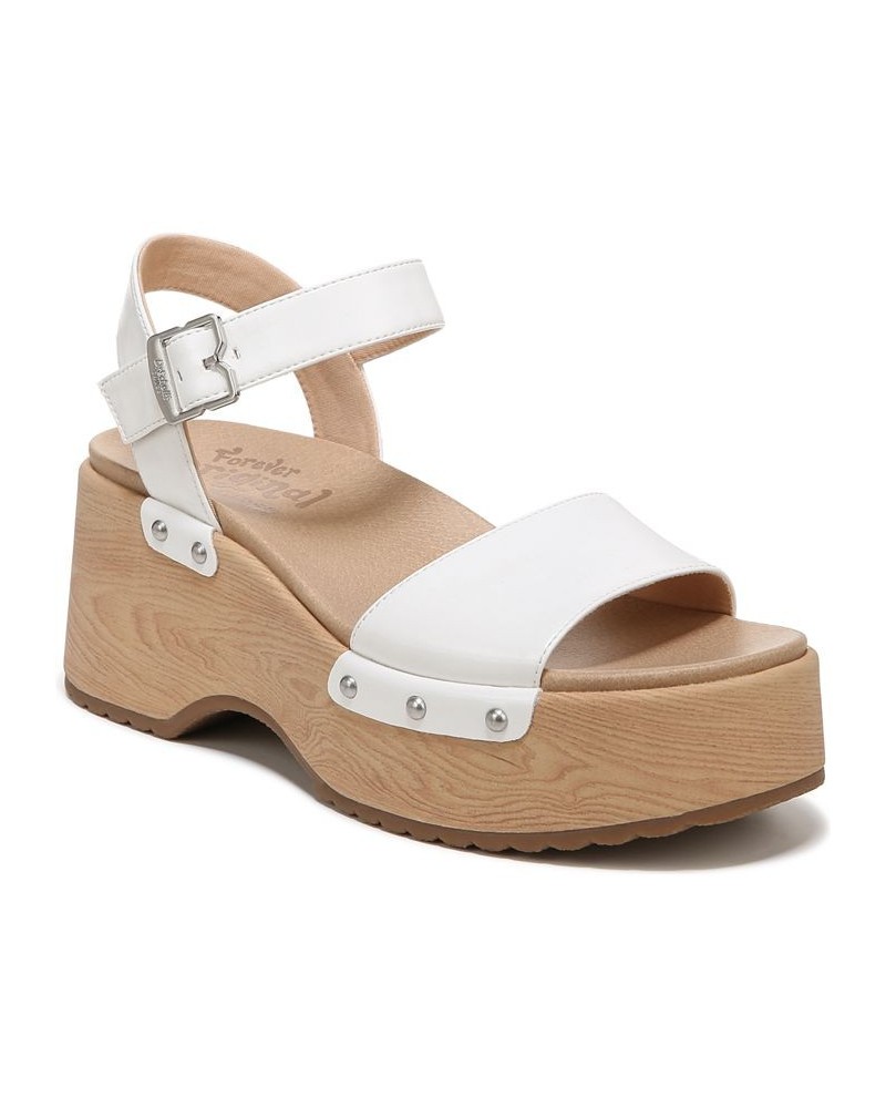 Women's Dublin Platform Sandals White $43.20 Shoes