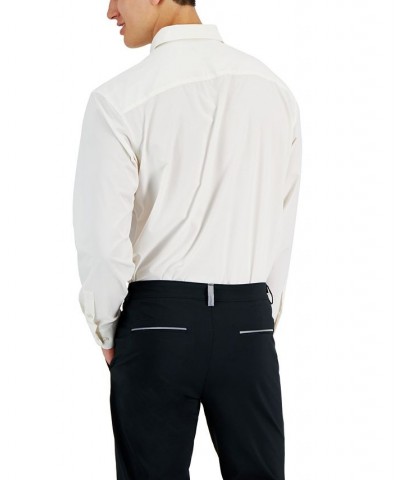 Men's Regular Fit Travel Ready Solid Dress Shirt White $17.94 Dress Shirts