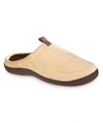 Men's Advanced Memory Foam Corduroy Hoodback Comfort Slippers Ivory/Cream $13.14 Slippers