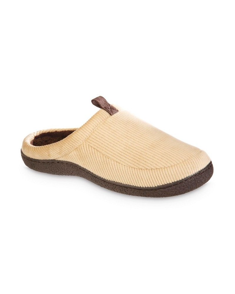 Men's Advanced Memory Foam Corduroy Hoodback Comfort Slippers Ivory/Cream $13.14 Slippers