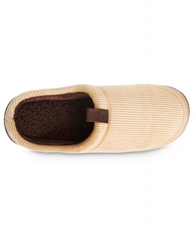 Men's Advanced Memory Foam Corduroy Hoodback Comfort Slippers Ivory/Cream $13.14 Slippers