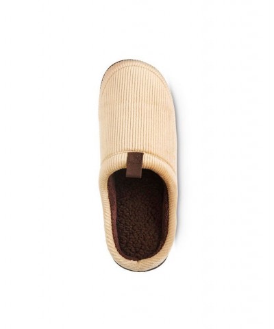 Men's Advanced Memory Foam Corduroy Hoodback Comfort Slippers Ivory/Cream $13.14 Slippers