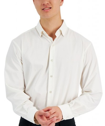 Men's Regular Fit Travel Ready Solid Dress Shirt White $17.94 Dress Shirts