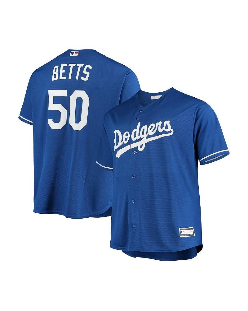 Men's Mookie Betts Royal Los Angeles Dodgers Big and Tall Replica Player Jersey $62.40 Jersey