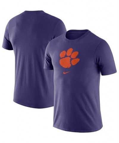 Men's Purple Clemson Tigers Essential Logo T-shirt $17.60 T-Shirts