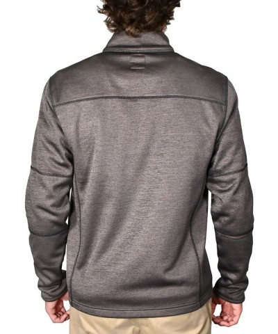 Men's Space-Dyed Half-Zip Pullover Topstitched Sweater Tan/Beige $39.10 Sweaters