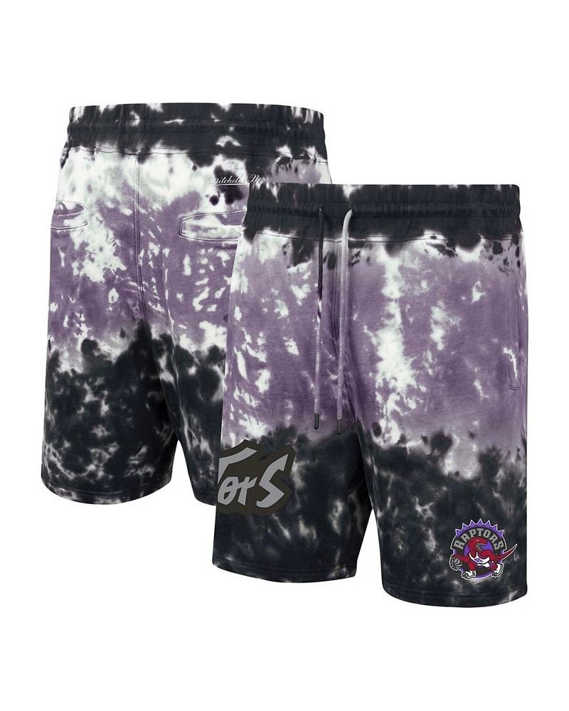 Men's Black, Purple Toronto Raptors Hardwood Classics Terry Tie-Dye Shorts $32.90 Shorts