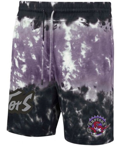 Men's Black, Purple Toronto Raptors Hardwood Classics Terry Tie-Dye Shorts $32.90 Shorts