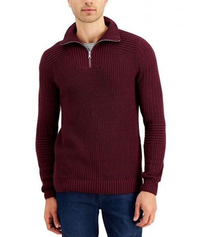 Men's Matthew Quarter-Zip Sweater Red $25.51 Sweaters