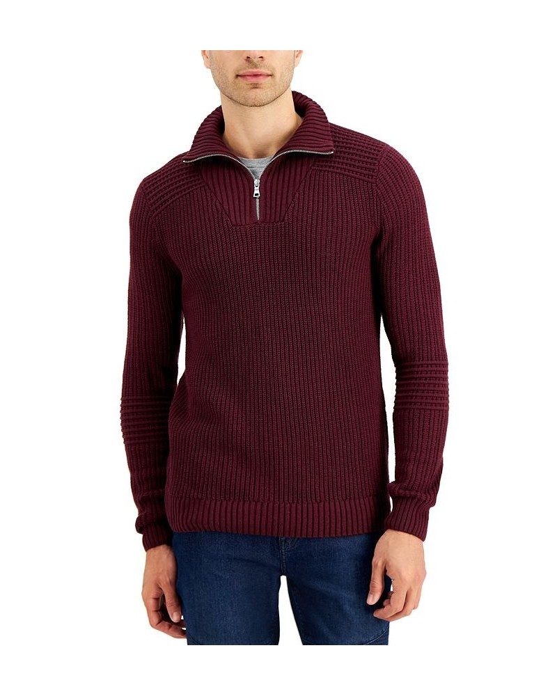 Men's Matthew Quarter-Zip Sweater Red $25.51 Sweaters