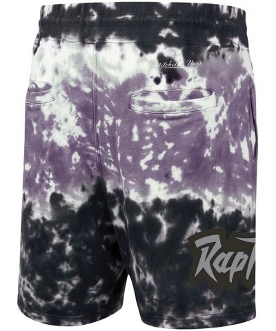 Men's Black, Purple Toronto Raptors Hardwood Classics Terry Tie-Dye Shorts $32.90 Shorts