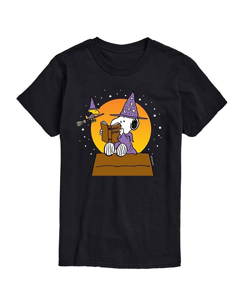 Men's Peanuts Snoopy Warlock T-shirt Black $17.50 T-Shirts