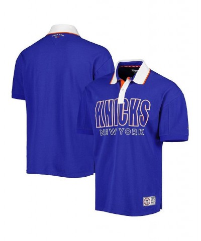 Men's Blue New York Knicks Stanley Pique Polo Shirt $41.40 Polo Shirts