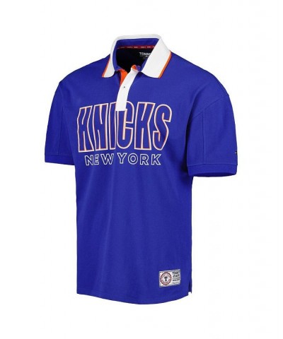 Men's Blue New York Knicks Stanley Pique Polo Shirt $41.40 Polo Shirts