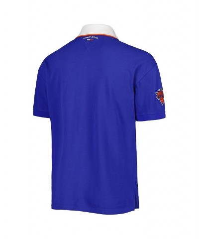 Men's Blue New York Knicks Stanley Pique Polo Shirt $41.40 Polo Shirts