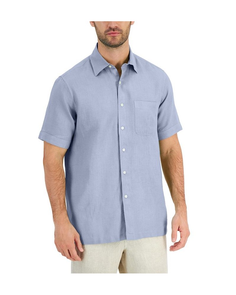 Men's 100% Linen Shirt PD02 $19.44 Shirts