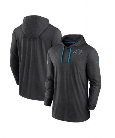 Men's Black Carolina Panthers Sideline Pop Performance Pullover Long Sleeve Hoodie T-shirt $42.39 T-Shirts