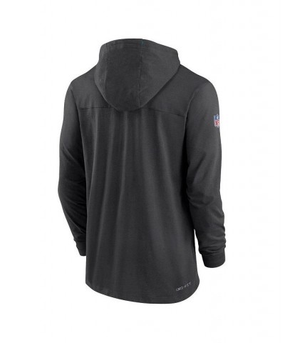 Men's Black Carolina Panthers Sideline Pop Performance Pullover Long Sleeve Hoodie T-shirt $42.39 T-Shirts