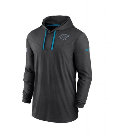 Men's Black Carolina Panthers Sideline Pop Performance Pullover Long Sleeve Hoodie T-shirt $42.39 T-Shirts