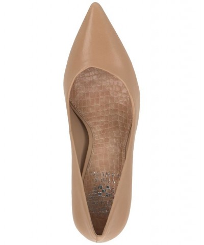 Women's Akenta Flare-Heel Pumps Tan/Beige $57.60 Shoes